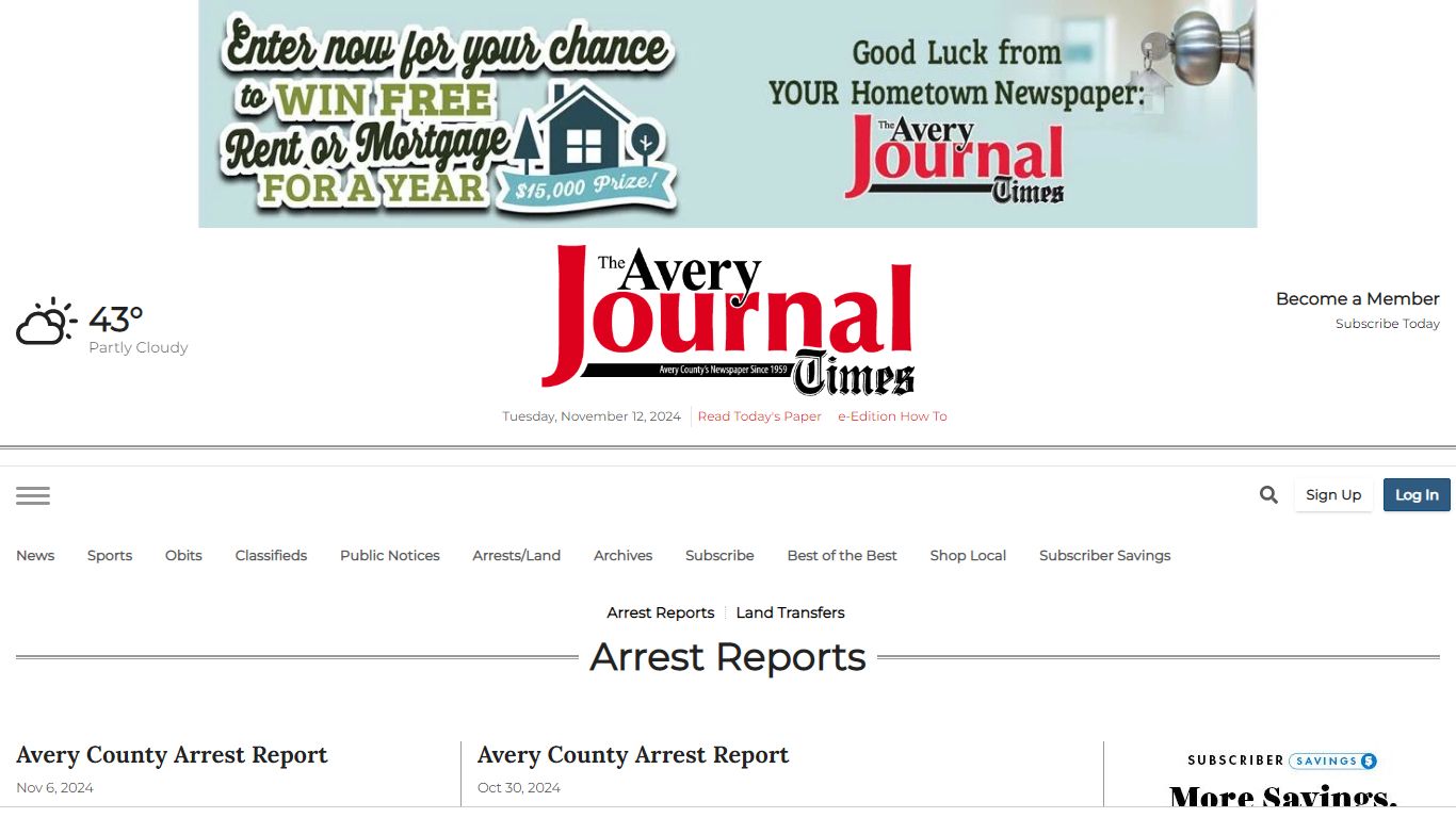 Arrest Reports | averyjournal.com